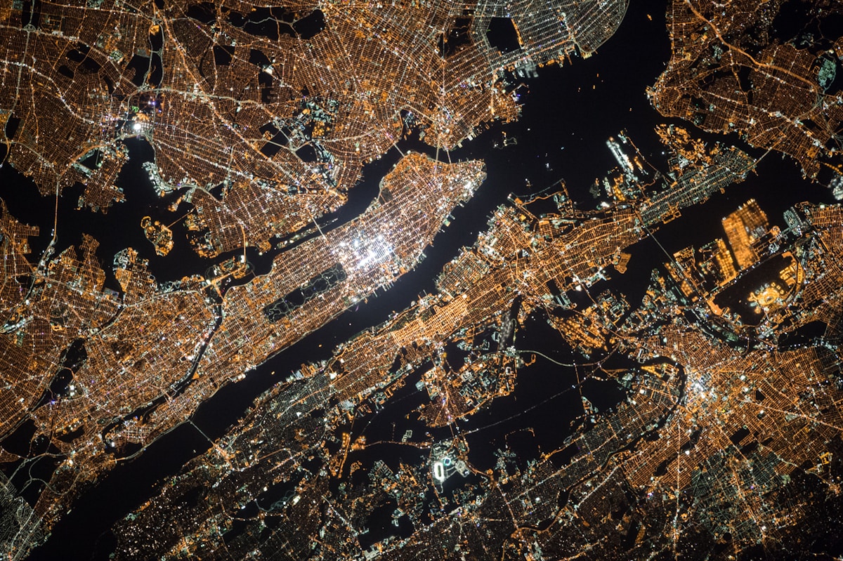 Satellite view of Earth from orbit